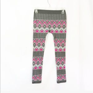 NWOT GREY & HOT PINK LEGGINGS